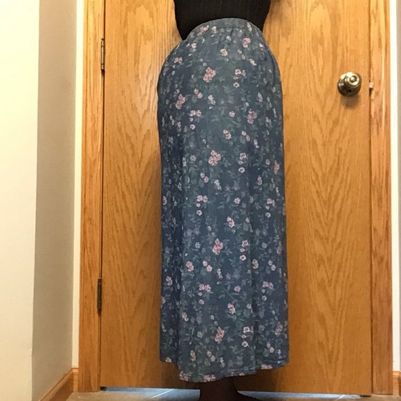 Blair- Blue denim with purple flower skirt - Picture 3 of 8